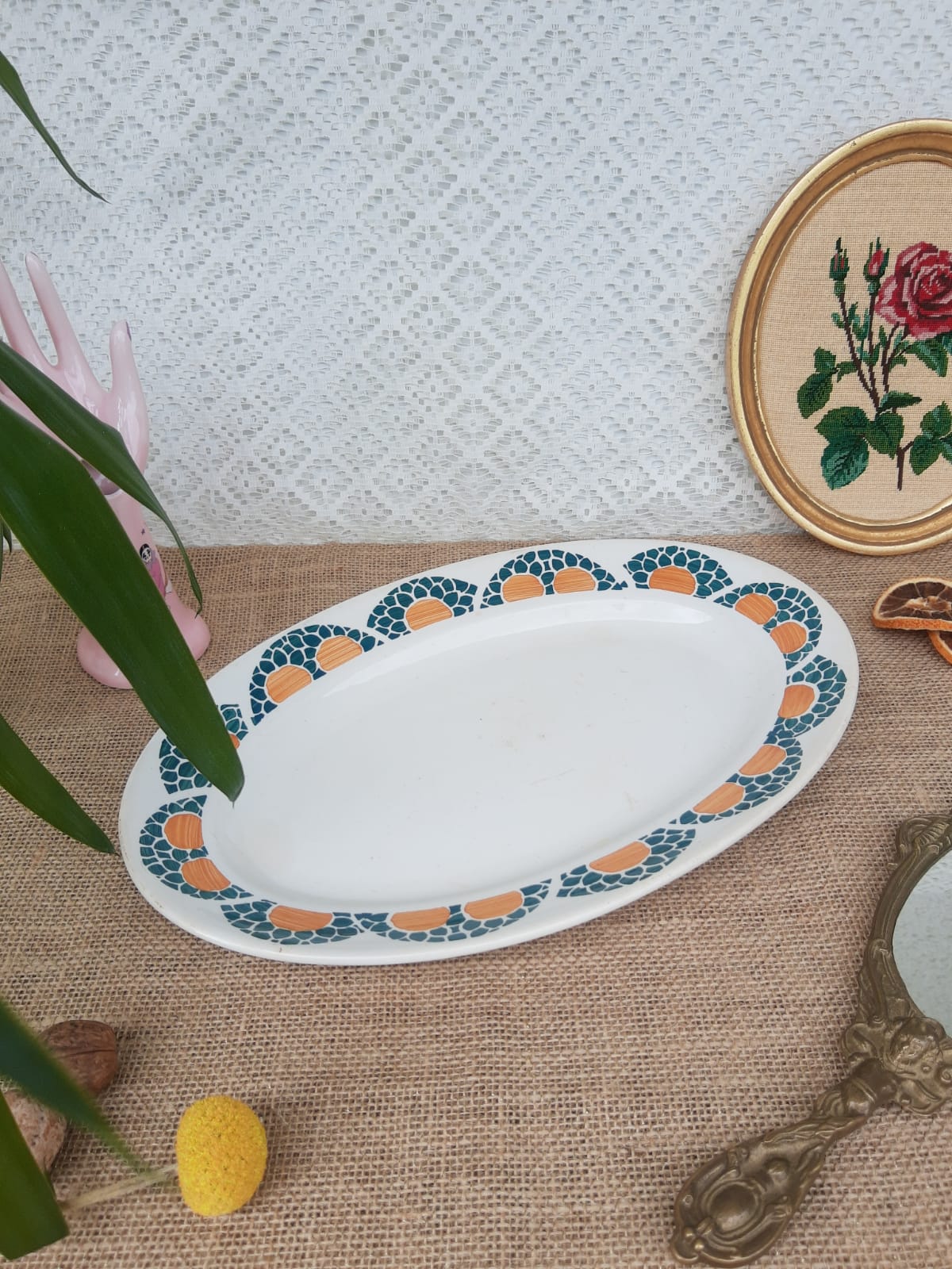 Serving dish Faiencerie new Givors France Jane