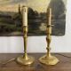 Lampes bougeoirs en laiton
