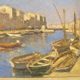 Painting "port of Sète"