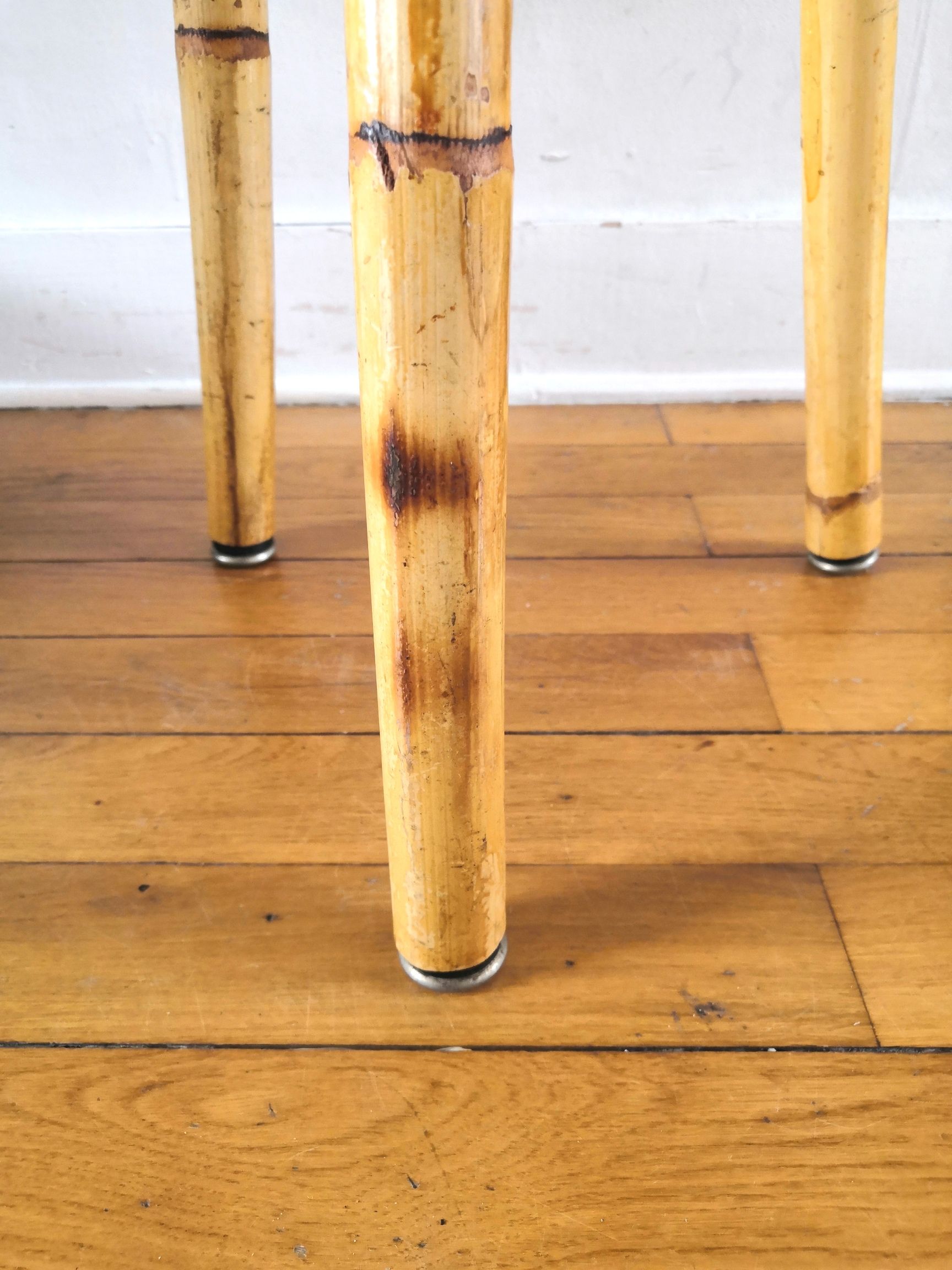 End of sofa door plants rattan and bamboo design 50s - 60s