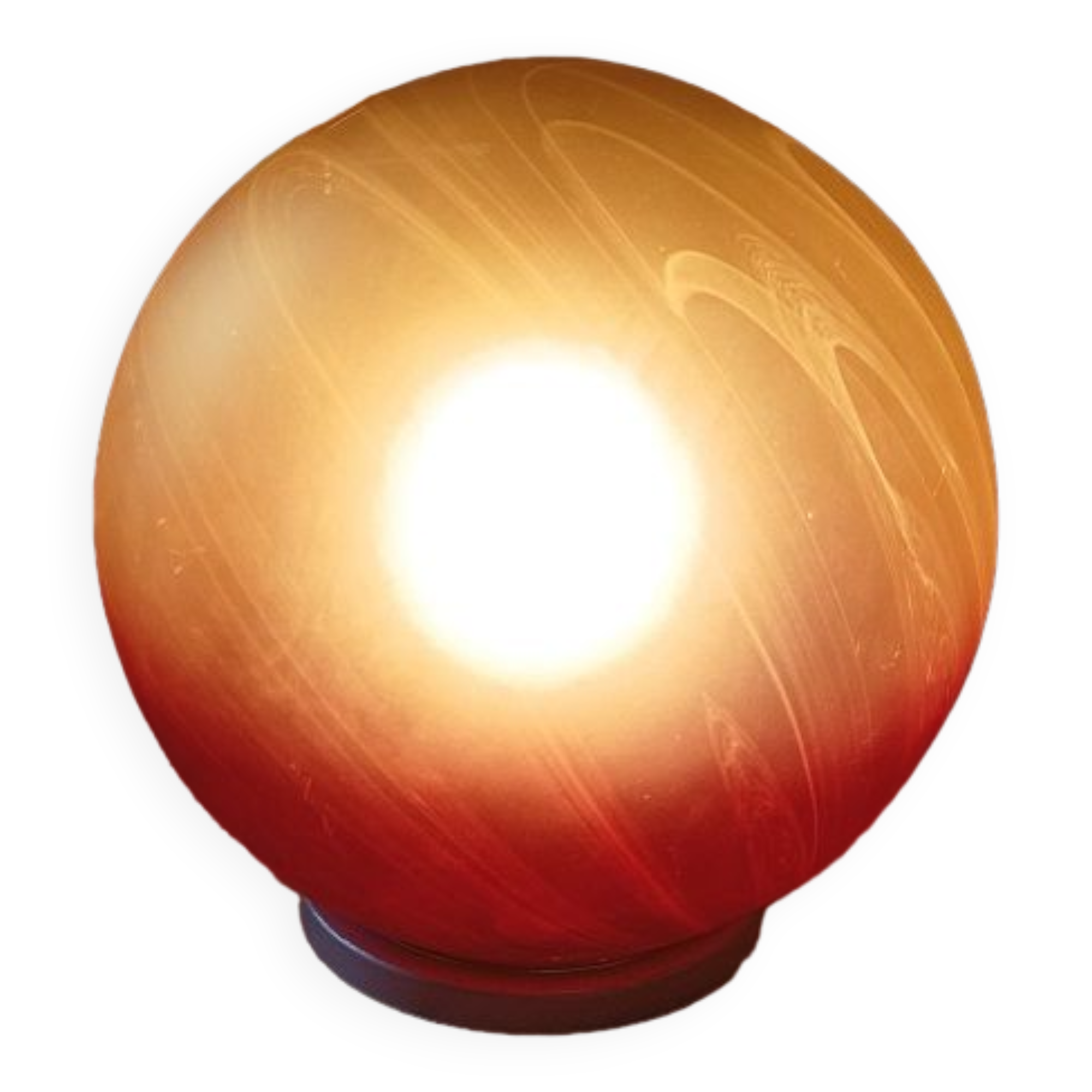 Bedside ball lamp in glass
