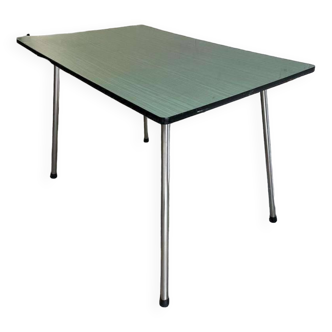 Table formica vert menthe vintage / table de cuisine