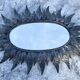 Oval leafy mirror - 1960 - sun mirror style