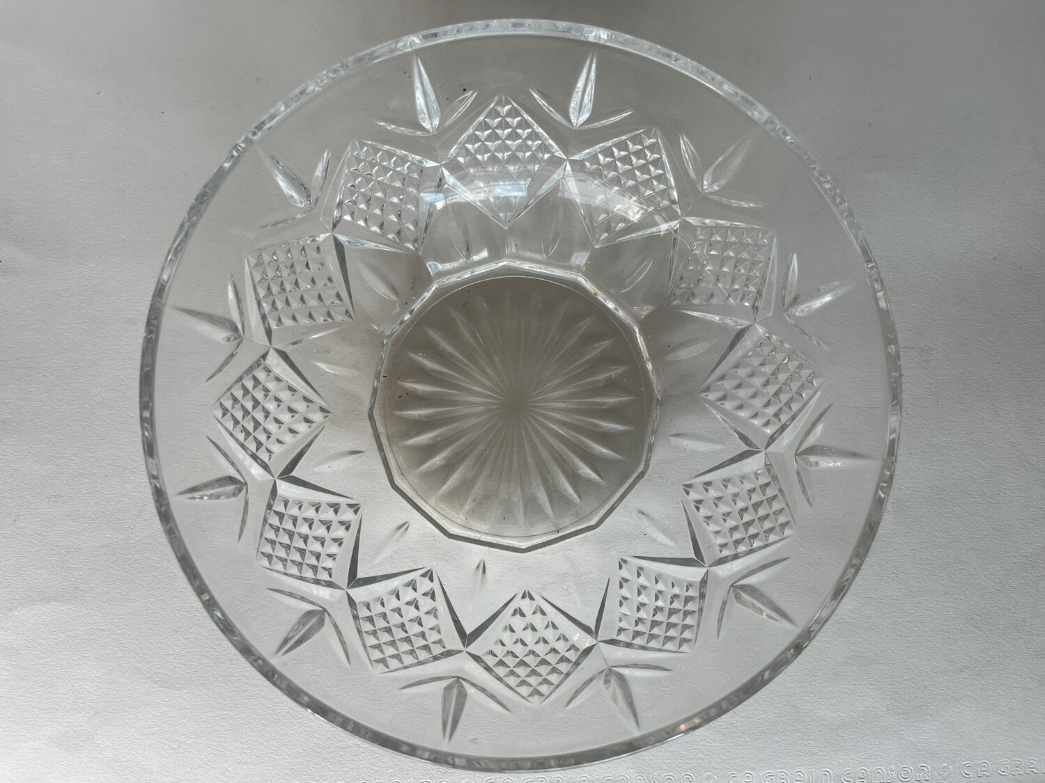 Vintage glass salad bowl