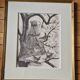 Gravure / burin original de JB Tavy Notton, "Le troglodyte", circa 1970