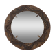 Decorative mirror in wood and gold metal