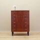 Teak chest of drawers, Danish design, 1970s, production: Denmark