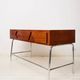 Mahogany and chrome metal desk, Italian manufacture, Italy, 1960s