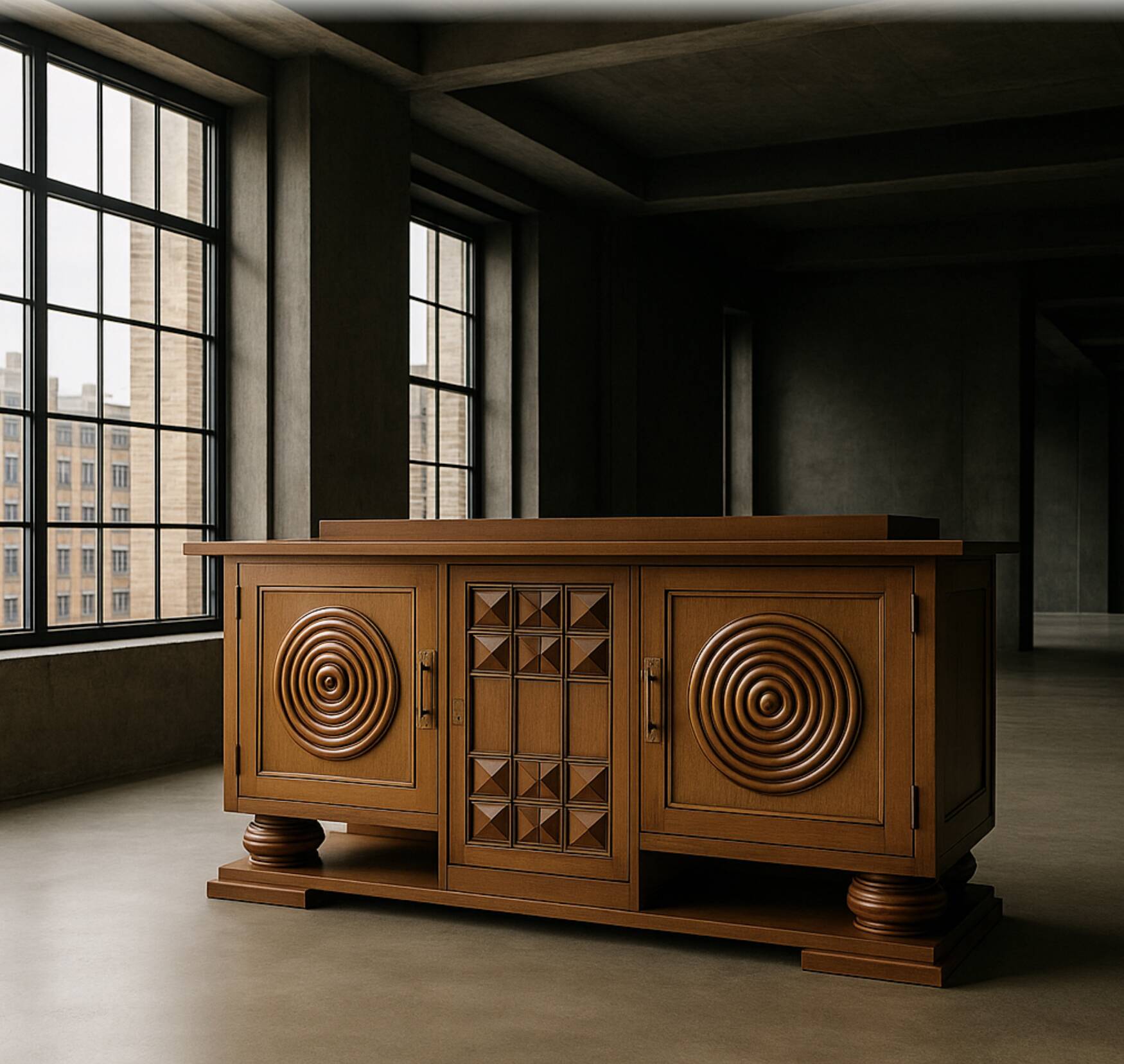 Art deco cabinet by charles dudouyt