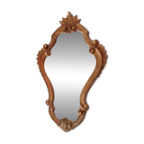 Miroir Italien baroque en résine doré années 60