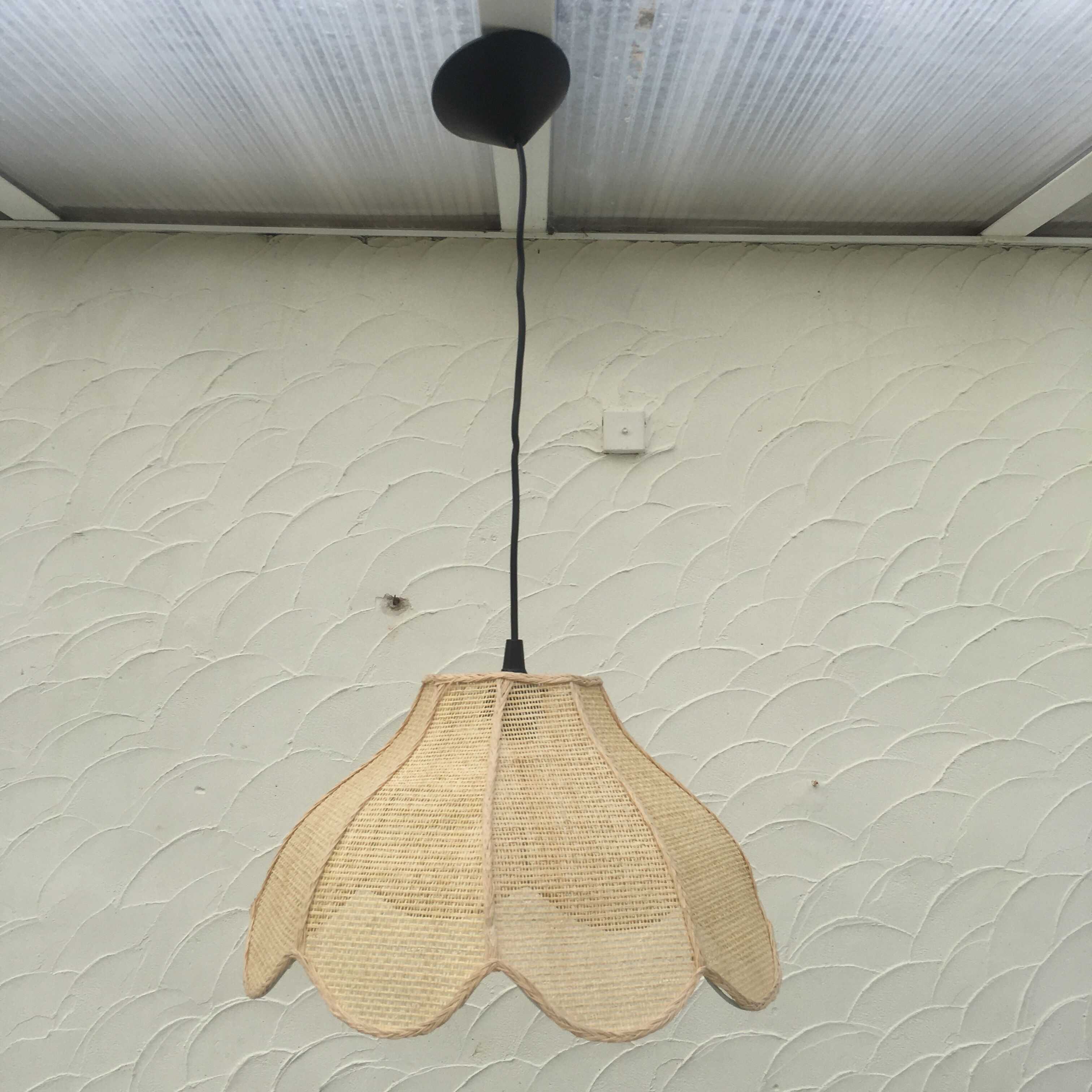 Rattan flower hanging