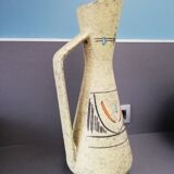 Large ceramic pitcher vase signed Foreign Height 50 cm