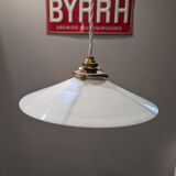 White opaline pendant light, 1930