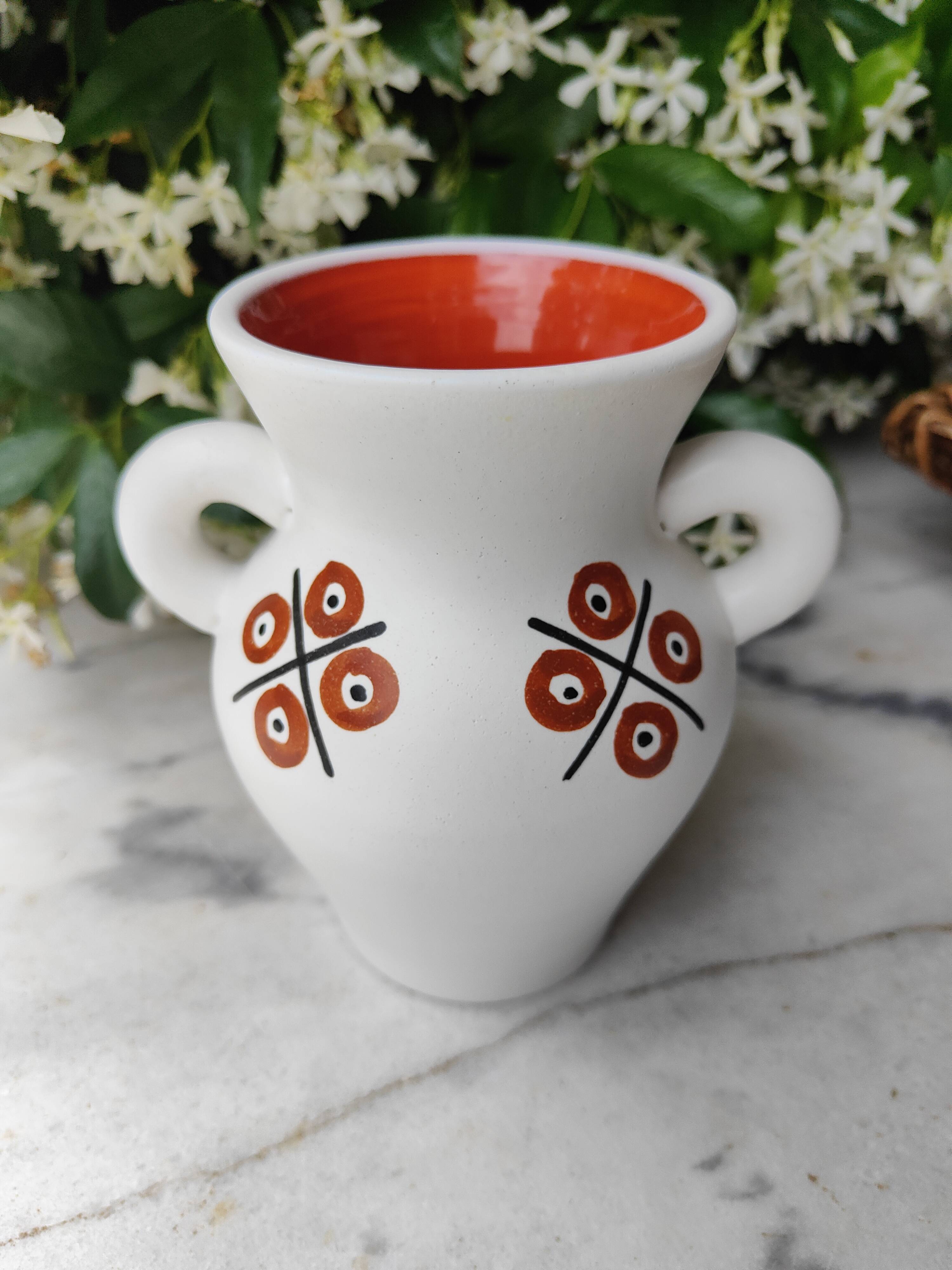 Unique piece, André Baud ceramic vase for Vallauris, 50s-60s