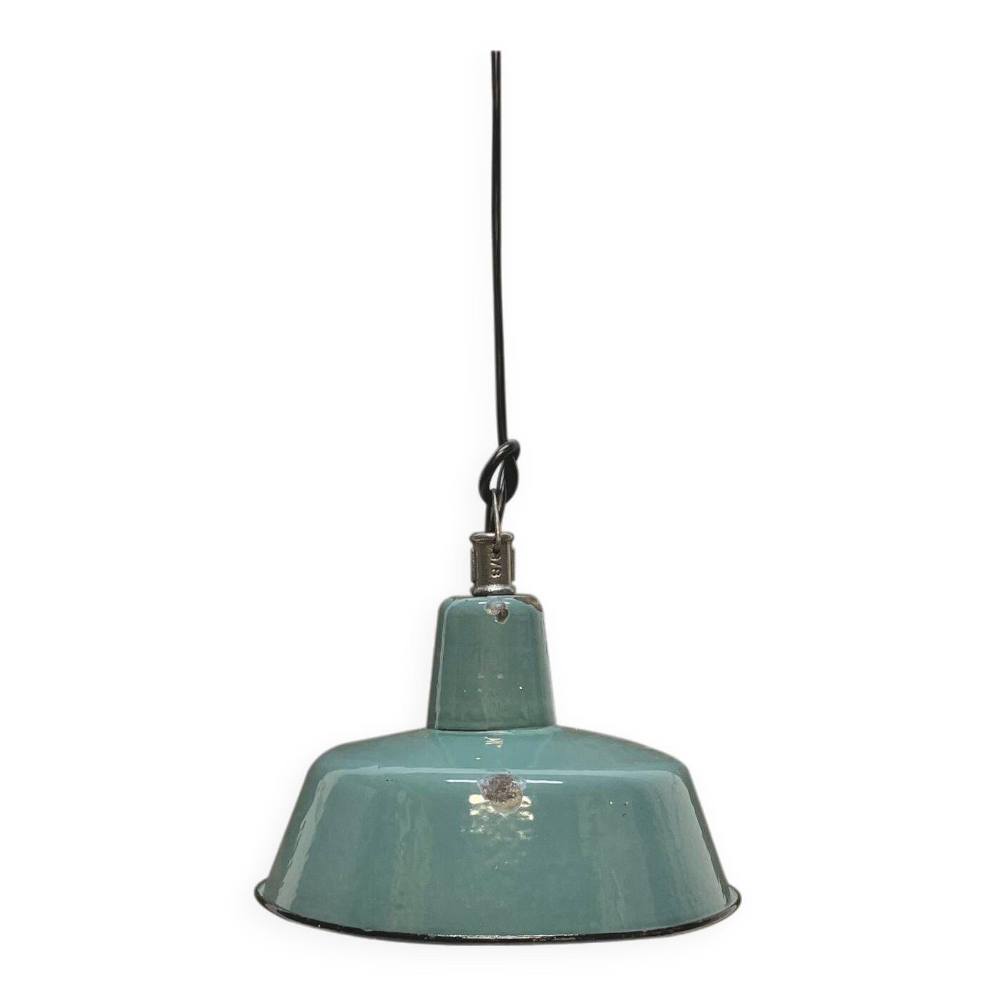 Industrial enamelled hanging lamp, 1960's