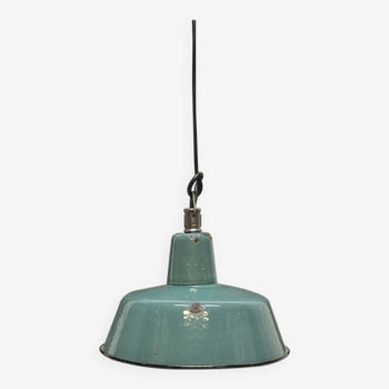 Industrial enamelled hanging lamp, 1960's