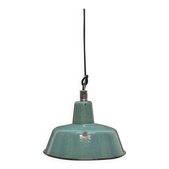 Industrial enamelled hanging lamp, 1960's