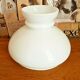 Vintage French White Opaque Round Glass Lantern Replacement Shade 3543