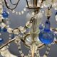 Vintage Italian Macaroni Murano  Blue Chandelier