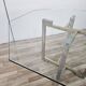 Regency Table in Chromed Metal and Brass with Hexagonal Glass Top