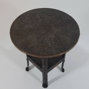 Antique Viennese side table handcrafted in wrought iron.