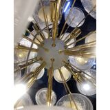 Contemporary Venied-White “Alabastro” Glass Sputnik Chandelier