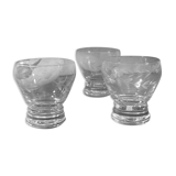 3 verres à digestif anciens en cristal