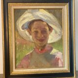 Portrait of woman with hat