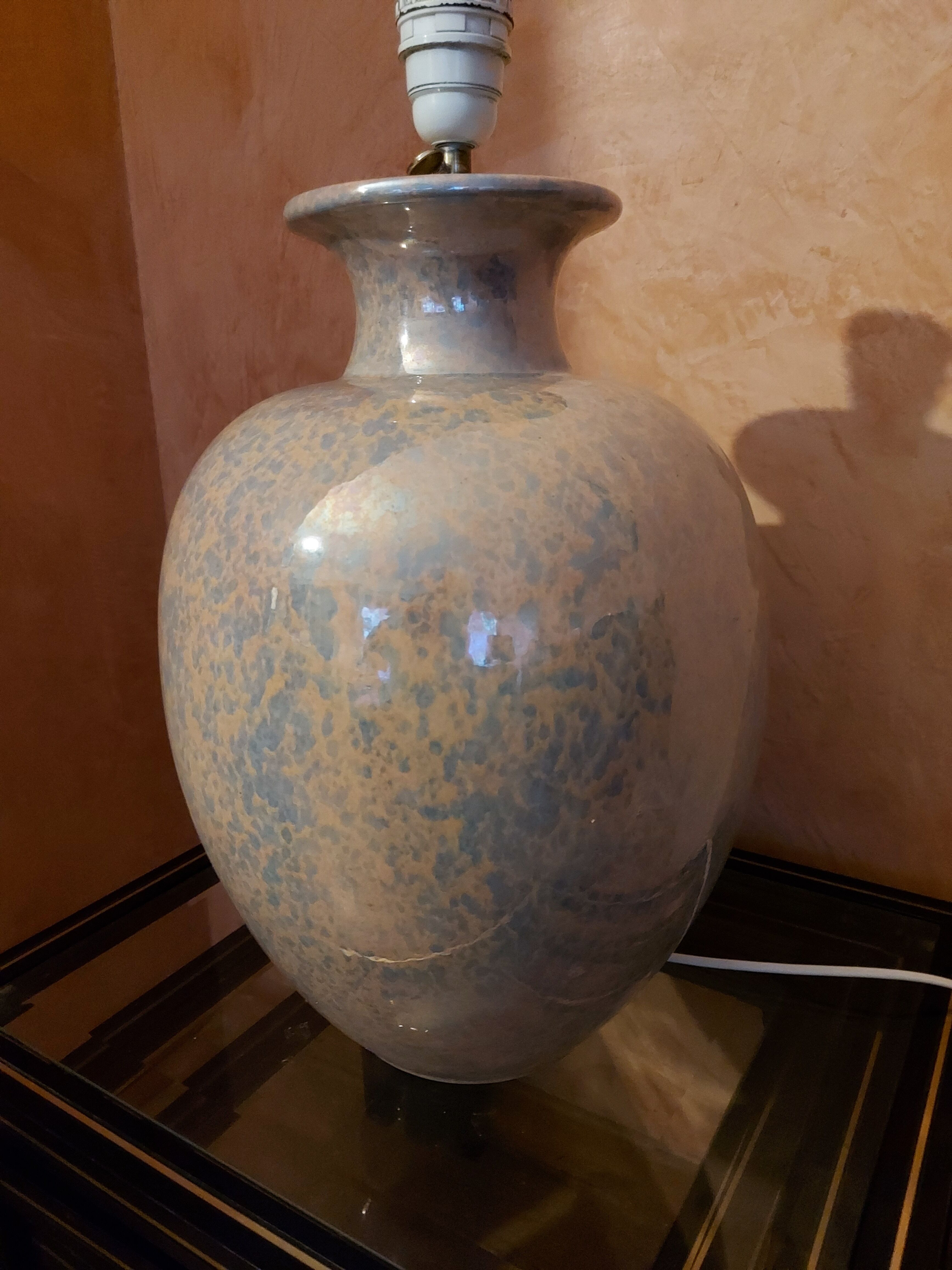 Large ceramic lamp Jacques Molin