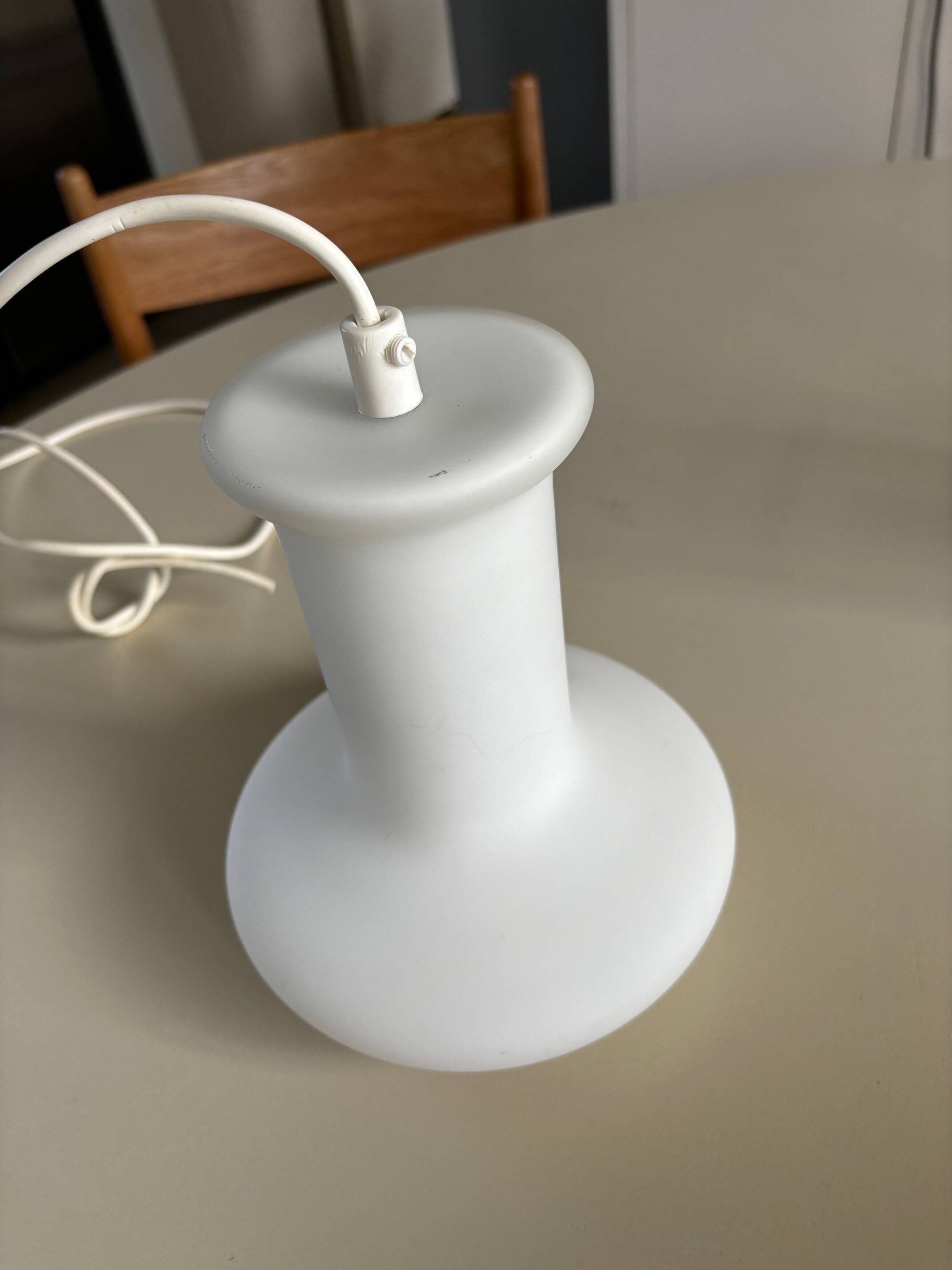 opaline pendant light - suede from the 70s