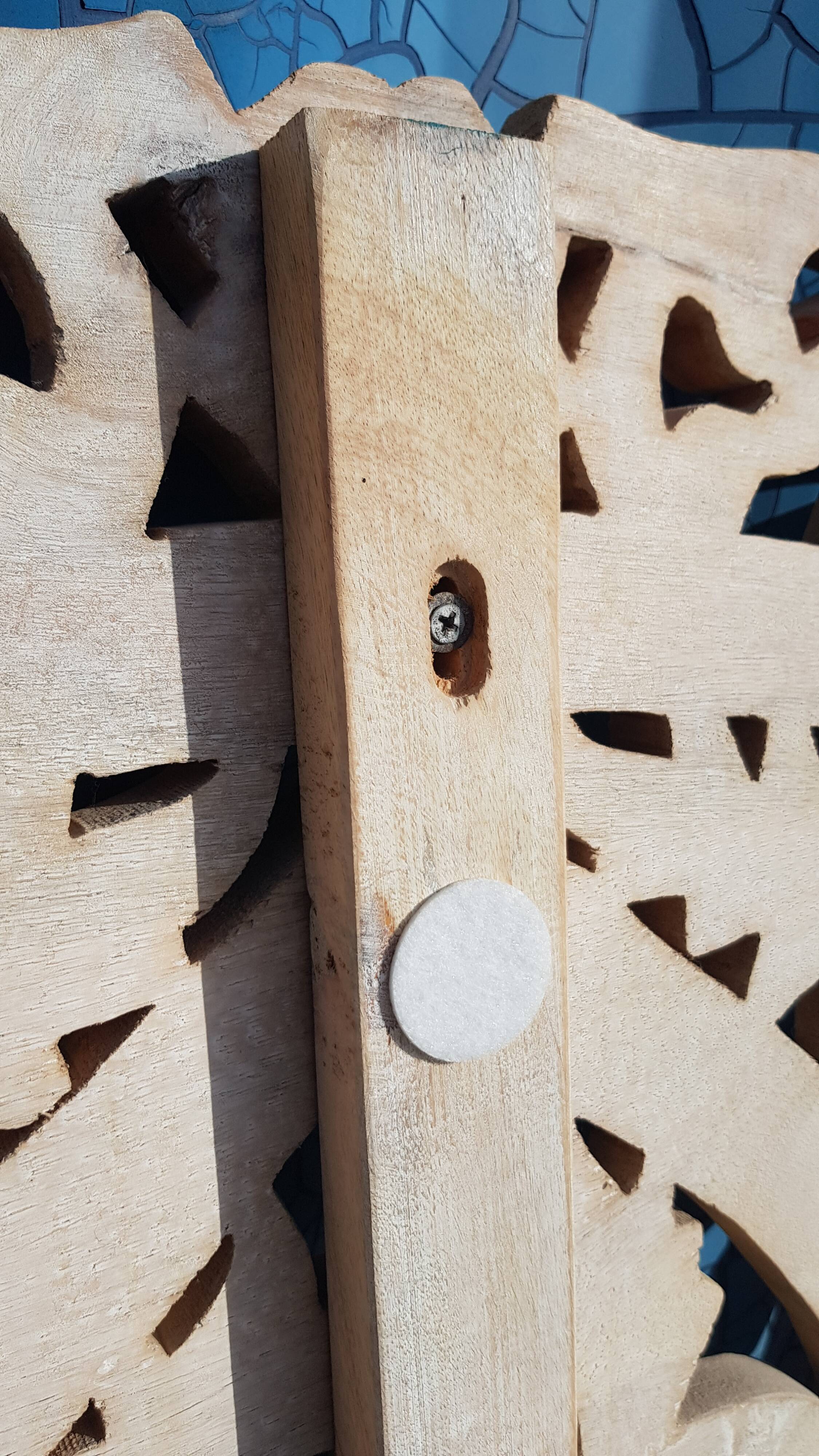 Carved mango headboard