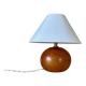 Lampe bois, câble tissus,  abat-jour coton