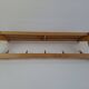 Uluv czechoslovakian mid-century wooden wall coat rack with shelf, 1970