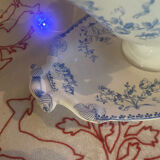 Mozart pattern earthenware gravy boat stamped Sarreguemines