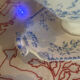 Mozart pattern earthenware gravy boat stamped Sarreguemines
