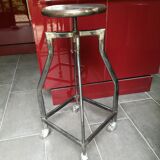 Pair of high bar stools industrial style