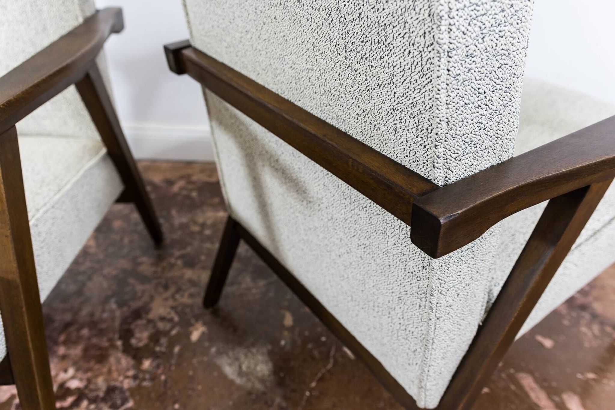 Vintage minimalist armchairs, Poland, 1960s, Set Of 2