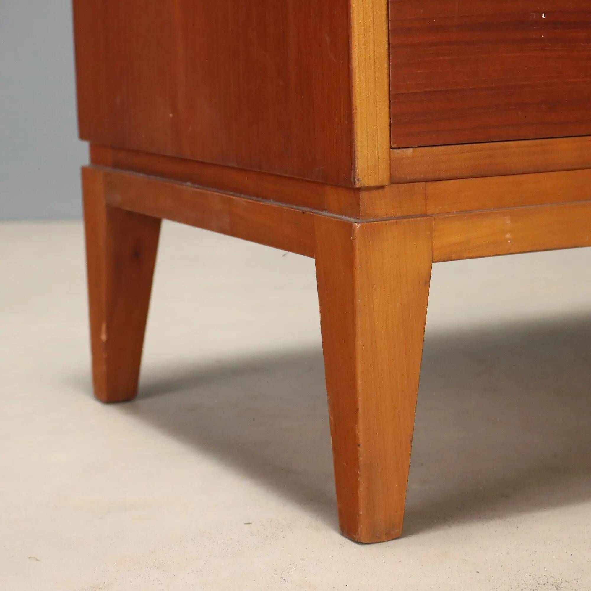 Commode vintage en teck à 3 tiroirs, design Italie, années 1960