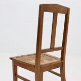 Amsterdam School Oak and Cane Chair 1920s