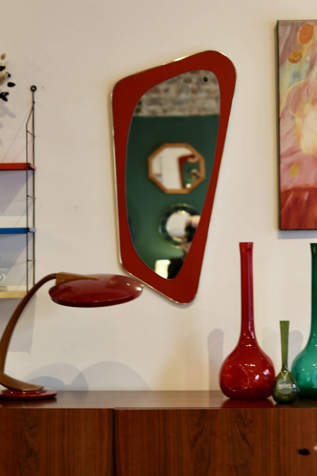 Grand miroir rétroviseur vintage