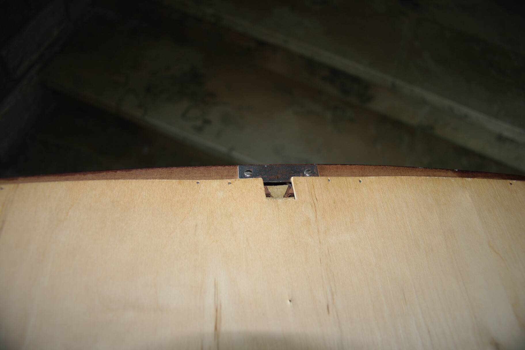 Large vintage teak mirror germany 1960