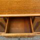 English sideboard with 2 doors and 4 drawers in solid wood 130cm