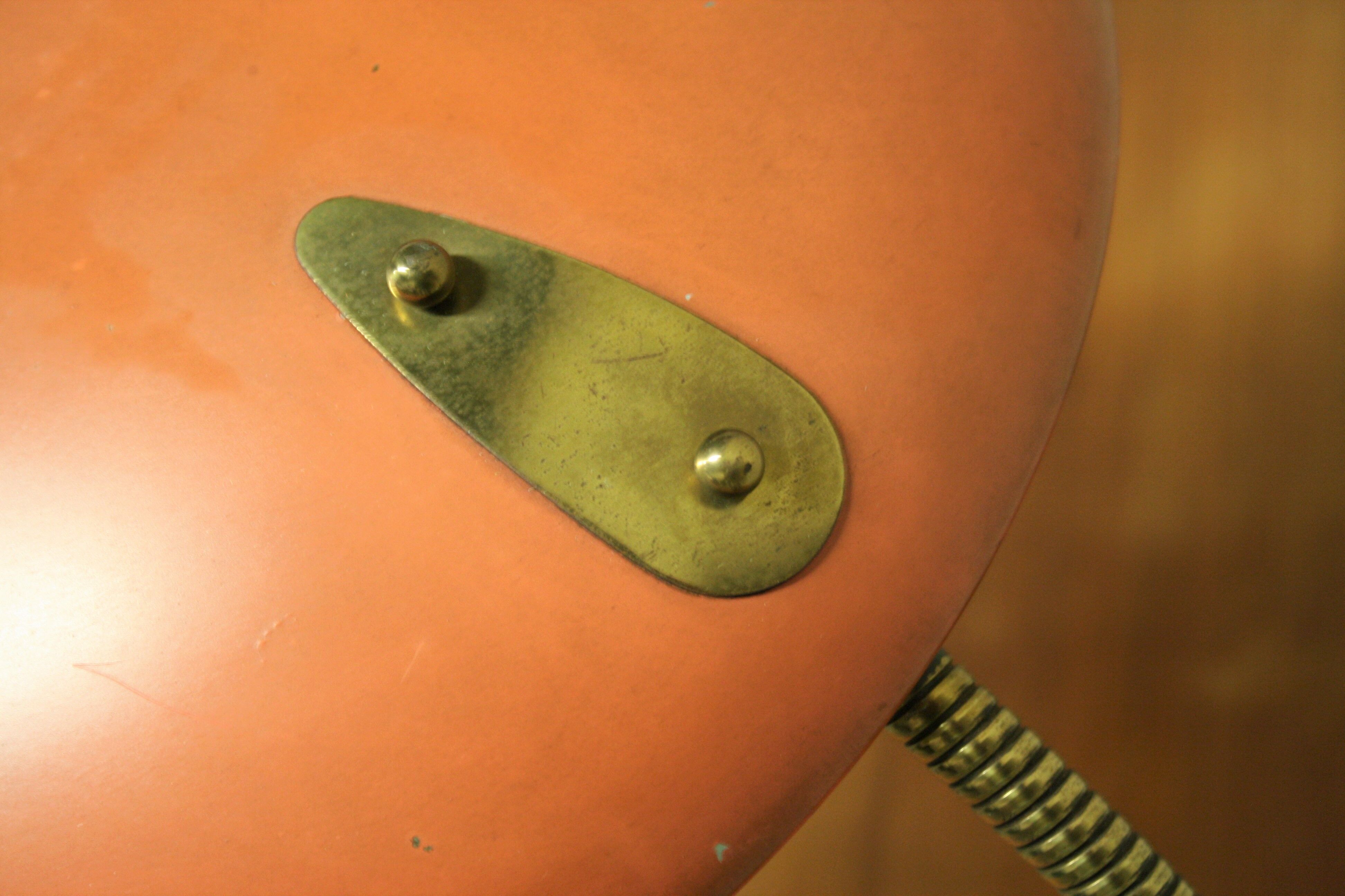 Orange midcentury table lamp by Philips, 1960s