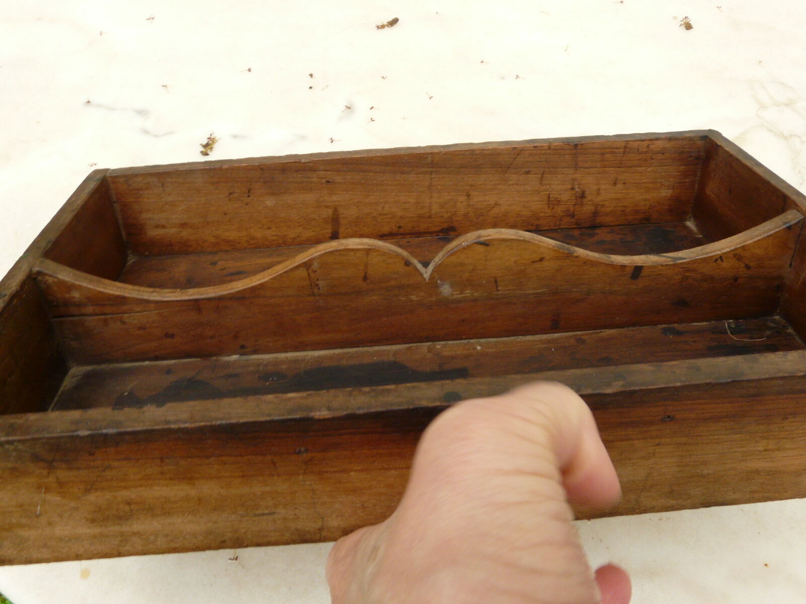 old wooden or cutlery toolbox