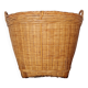 Storage basket for a plant pot in vintage rattan