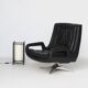 Leather Swivel Lounge Chair. 1960s