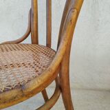Bistro chair Thonet n°18 late XIX curved wood seated canned