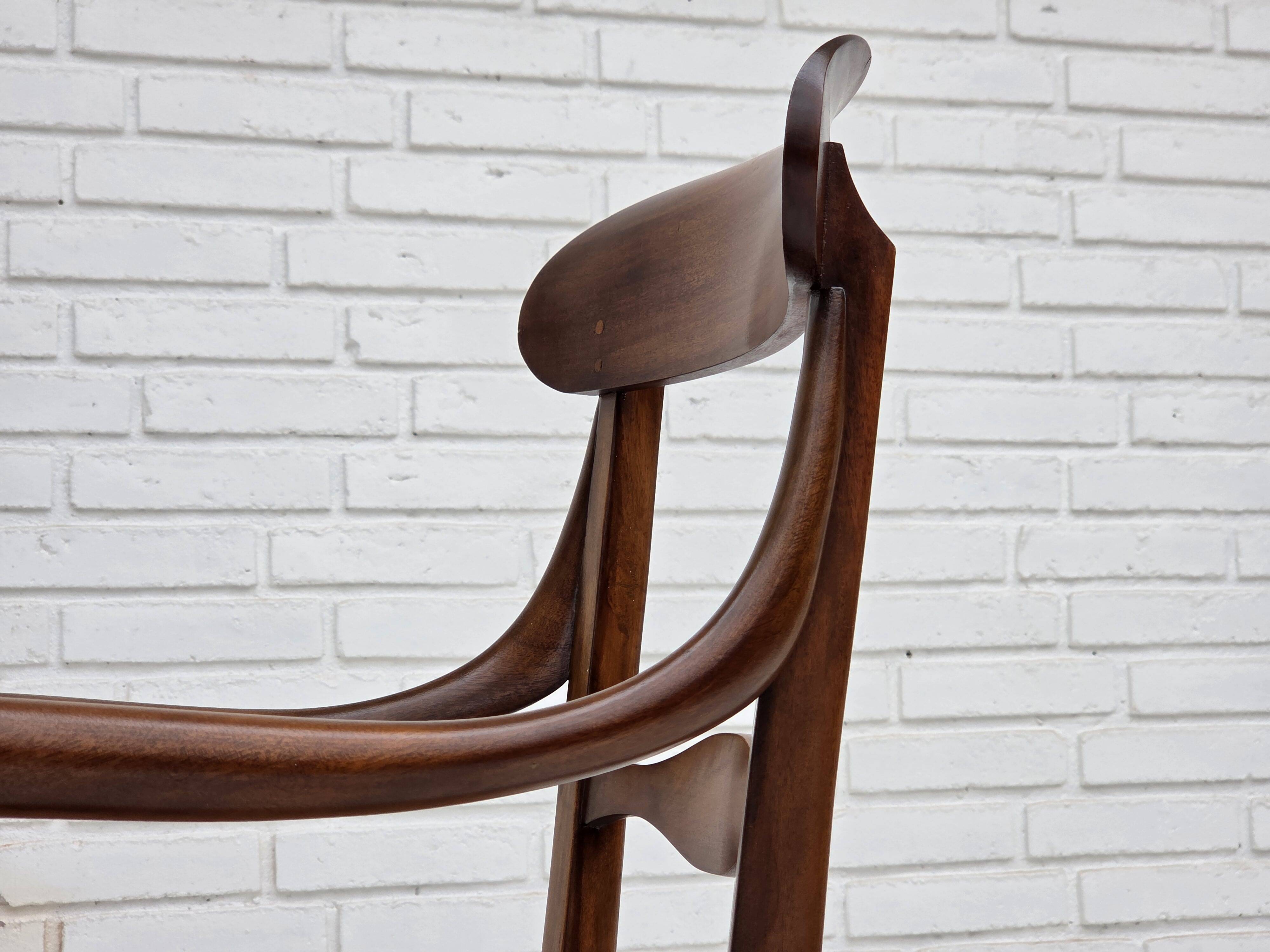 1970s, Italian design by Fratelli Levaggi, 2 armchairs, model "Campanino".