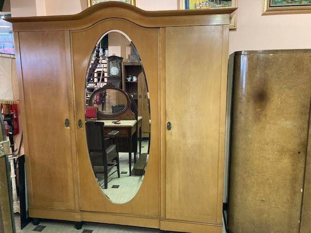 Large art deco 3-door wardrobe