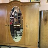 Large art deco 3-door wardrobe